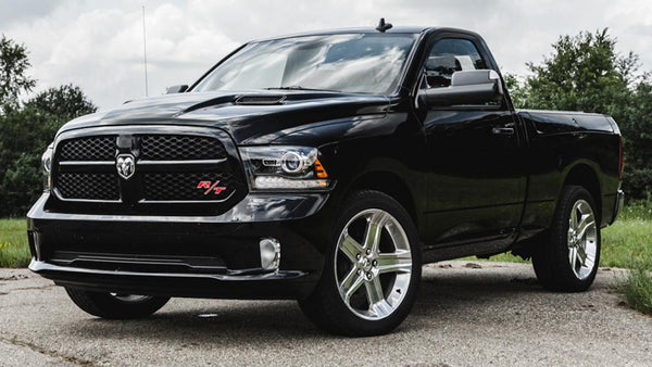 Black Dodge Ram R/T with 22" Polished Factory Alloy Wheels