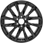 New 22" 2021-2023 Cadillac Escalade Black Replacement Alloy Wheel - 4875 - Factory Wheel Replacement