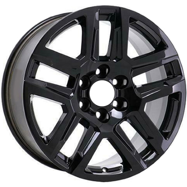 New 20" 2019-2021 Chevrolet Silverado 1500 Gloss Black Replacement Alloy Wheel - 5913 - Factory Wheel Replacement