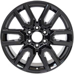 New 20" 2020-2024 GMC Sierra 1500 Gloss Black Replacement Alloy Wheel - 5914 - Factory Wheel Replacement