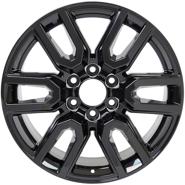 New 20" 2020-2024 GMC Sierra 1500 Gloss Black Replacement Alloy Wheel - 5914 - Factory Wheel Replacement