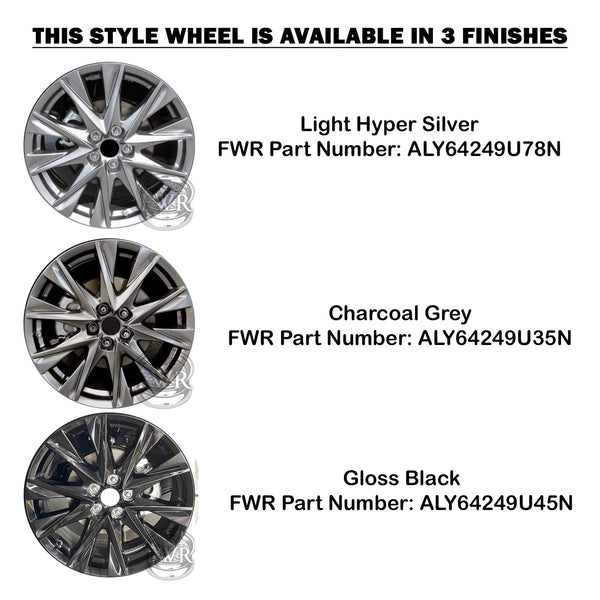 New 19" 2021-2024 Mazda CX-5 Replacement Black Alloy Wheel - 64249