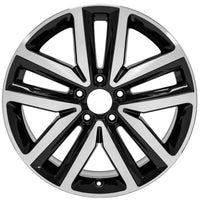 New 18" 2012-2018 Volkswagen Jetta Machine Black Replacement Alloy Wheel - 69941 - Factory Wheel Replacement