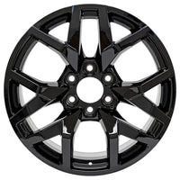 New 20" 2022-2023 GMC Yukon AT4 Gloss Black Replacement Alloy Wheel - 95480 - Factory Wheel Replacement