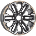 Set of 4 New 18" 2019-2020 Chevrolet Silverado 1500 Machined Charcoal and Beige Replacement Alloy Wheels