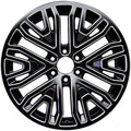 New 22" 2019-2023 Chevrolet Silverado 1500 Black Machined Replacement Alloy Wheel - 5906