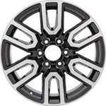 New 20" 2020-2024 GMC Sierra 1500 Machined and Black Replacement Alloy Wheel 