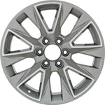 Set of 4 New 20" 2019-2021 Chevrolet Silverado 1500 Machined and Light Grey Replacement Alloy Wheels - Factory Wheel Replacement