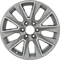 Set of 4 New 20" 2019-2021 Chevrolet Silverado 1500 Machined and Light Grey Replacement Alloy Wheels - Factory Wheel Replacement