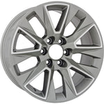 Set of 4 New 20" 2019-2021 Chevrolet Silverado 1500 Machined and Light Grey Replacement Alloy Wheels - Factory Wheel Replacement