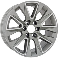 Set of 4 New 20" 2019-2021 Chevrolet Silverado 1500 Machined and Light Grey Replacement Alloy Wheels - Factory Wheel Replacement