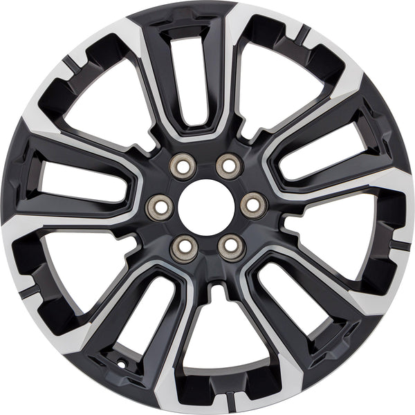 Set of 4 New 22" 2022-2024 Chevrolet Suburban Black Machined Replacement Alloy Wheels