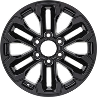 New 18" 2022-2024 Chevrolet Silverado 1500 Gloss Black Replacement Alloy Wheel - Factory Wheel Replacement