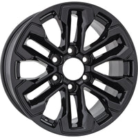 New 18" 2022-2024 Chevrolet Silverado 1500 Gloss Black Replacement Alloy Wheel - Factory Wheel Replacement