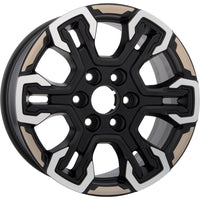 New 18" 2022-2024 GMC Sierra 1500 Machined, Black & Beige Replacement Alloy Wheel