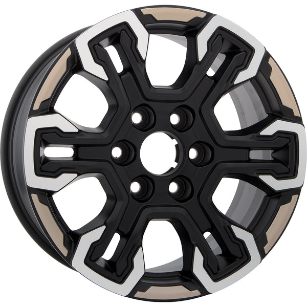 New 18" 2022-2024 GMC Sierra 1500 Machined, Black & Beige Replacement Alloy Wheel