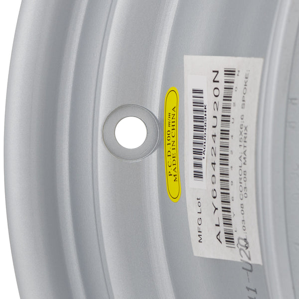 New 15" 2003-2008 Toyota Corolla Replacement Aluminum Alloy Wheel - 69424