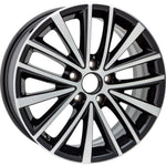 New 17" 2011-2016 Volkswagen Jetta Machined Black Replacement Alloy Wheel - 69910 - Factory Wheel Replacement
