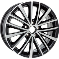 New 17" 2011-2016 Volkswagen Jetta Machined Black Replacement Alloy Wheel - 69910 - Factory Wheel Replacement