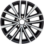 New 17" 2011-2016 Volkswagen Jetta Machined Black Replacement Alloy Wheel - 69910 - Factory Wheel Replacement