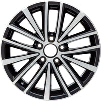 New 17" 2011-2016 Volkswagen Jetta Machined Black Replacement Alloy Wheel - 69910 - Factory Wheel Replacement