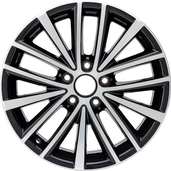 New 17" 2011-2016 Volkswagen Jetta Machined Black Replacement Alloy Wheel - 69910 - Factory Wheel Replacement