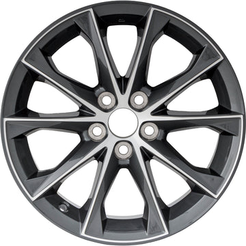 New 18" 2015-2017 Toyota Camry Machined Charcoal Replacement Alloy Wheel - 75172