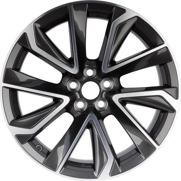New 18" 2019-2022 Toyota Corolla Machined and Charcoal Replacement Alloy Wheel - 75236
