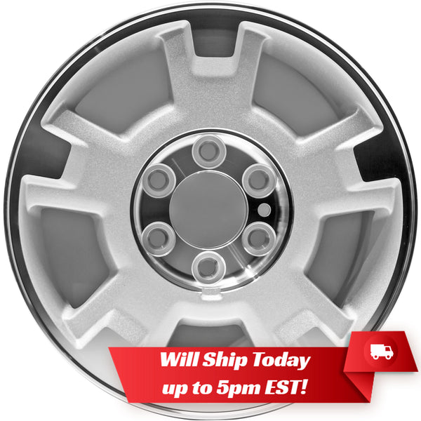 New 17" 2009-2014 Ford F-150 Machine Silver Replacement Alloy Wheel - 3781 - Factory Wheel Replacement