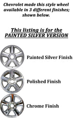 New 20" 2007-2013 Chevrolet Silverado 1500 All Silver Replacement Alloy Wheel - Factory Wheel Replacement