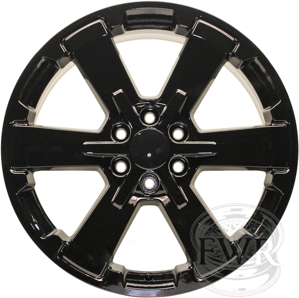 New Reproduction Black Center Cap for Many 20" and 22" Chevy / Cadillac / GMC Trucks and SUVs - Factory Wheel Replacement