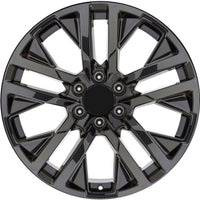 New 22" 2019-2023 GMC Sierra 1500 Gloss Black Replacement Alloy Wheel - 5903 - Factory Wheel Replacement