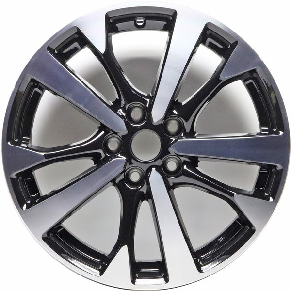 New 18" 2018 Nissan Altima Machine Black Replacement Alloy Wheel - 62720 - Factory Wheel Replacement