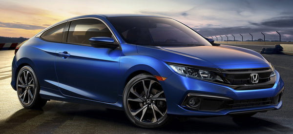 2017-2021 Honda Civic with 18" Smoke Clearcoat Black Machine Factory Alloy Wheels