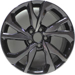 New Set of 4 Black Reproduction 2.75" Center Caps for Alloy Wheels from 2017-2021 Honda Civic - Factory Wheel Replacement