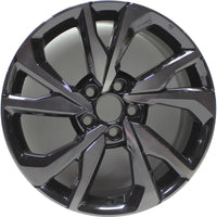 New Set of 4 Black Reproduction 2.75" Center Caps for Alloy Wheels from 2017-2021 Honda Civic - Factory Wheel Replacement