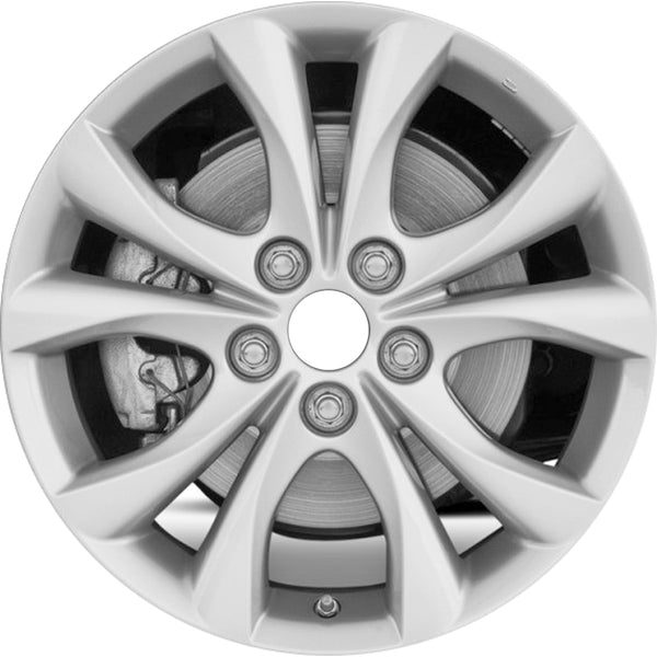 New 17" 2010-2012 Mazda 3 Silver Replacement Alloy Wheel - 64929 - Factory Wheel Replacement