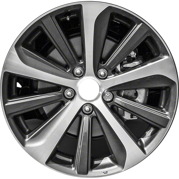 New 18" 2015-2019 Subaru Legacy Machined Charcoal Replacement Alloy Wheel - 68825 - Factory Wheel Replacement