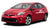 Red Toyota Prius Hybrid with 17 Inch Factory Silver Aluminum Alloy Wheels