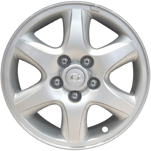 Used Factory OEM 2005-2009 Hyundai Tucson Button Center Cap 2 3/8" Diameter - 52960-38300, 52960-3K210, 52960-3K250 - Factory Wheel Replacement