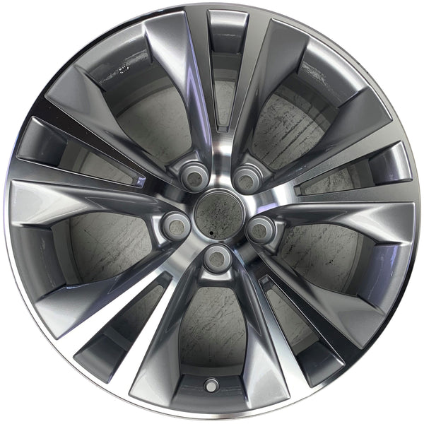 18" 2014-2019 Toyota Highlander Machined Medium Silver Replacement Alloy Wheel