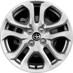 Used Factory OEM 2016 Scion iA Center Cap 2" Diameter Black and Chrome 42603-WB002, DE8C-37190, K3161, 75181 - Factory Wheel Replacement