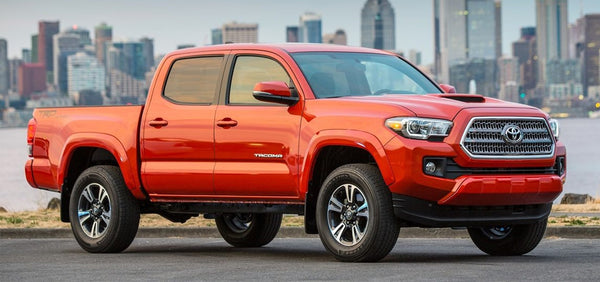 2017 Red Toyota Tacoma TRD with 17 Inch Factory Aluminum Alloy Wheels