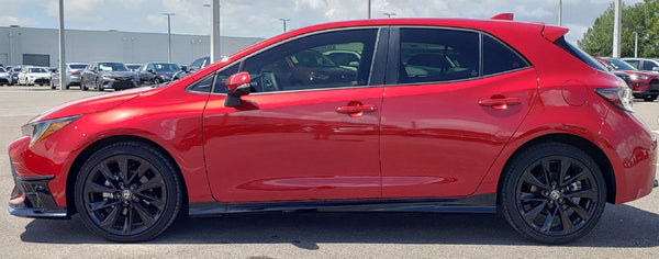 2021 Toyota Corolla Hatchback with 18 inch Gloss Black Factory Alloy Wheels