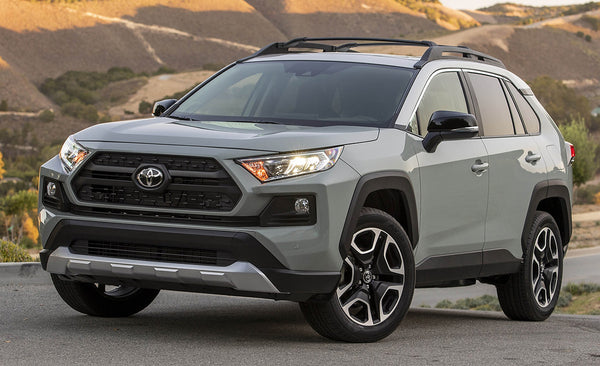 2019-2021 Toyota RAV4 with 19 Inch Machined and Black Factory Alloy Wheels