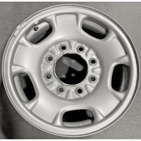 Used 17" 2011-2021 Chevrolet Silverado 3500 SRW Factory Silver Steel Wheel - 8095 - Factory Wheel Replacement