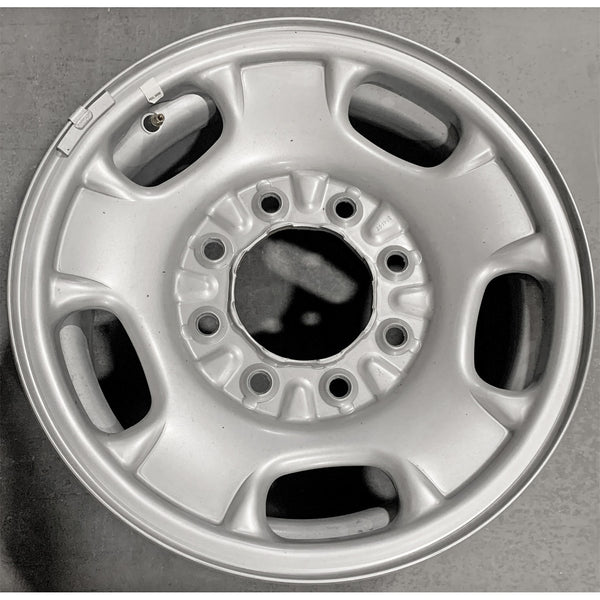 Used 17" 2011-2021 Chevrolet Silverado 2500 Factory Silver Steel Wheel - 8095 - Factory Wheel Replacement
