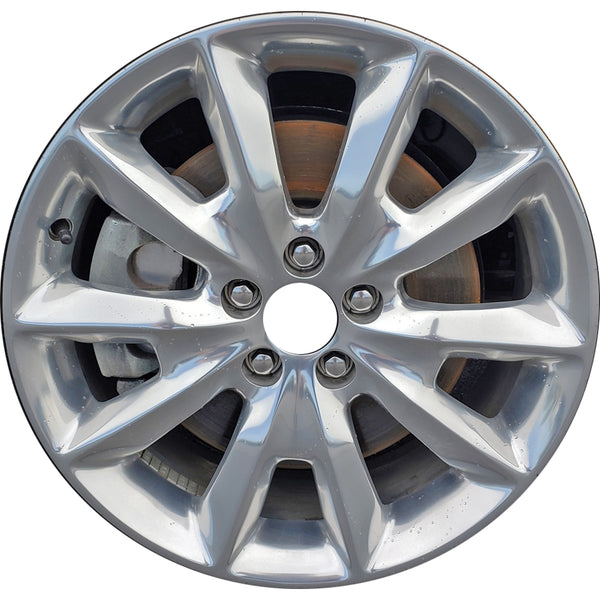 New 18" 2014-2018 Jeep Cherokee Full Polished Replacement Alloy Wheel - 9132 - Factory Wheel Replacement
