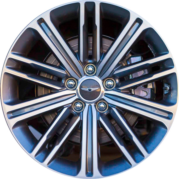 Used Factory OEM 2015-2019 Hyundai Genesis Button Center Cap 2 5/16" Diameter - 52960-B1000 - Factory Wheel Replacement