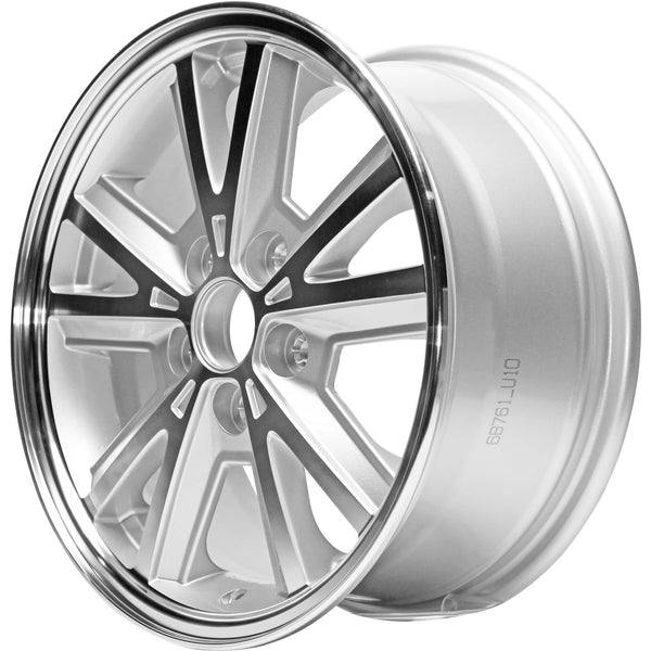 New 16" 2005-2009 Ford Mustang Machine Silver Replacement Alloy Wheel - Factory Wheel Replacement